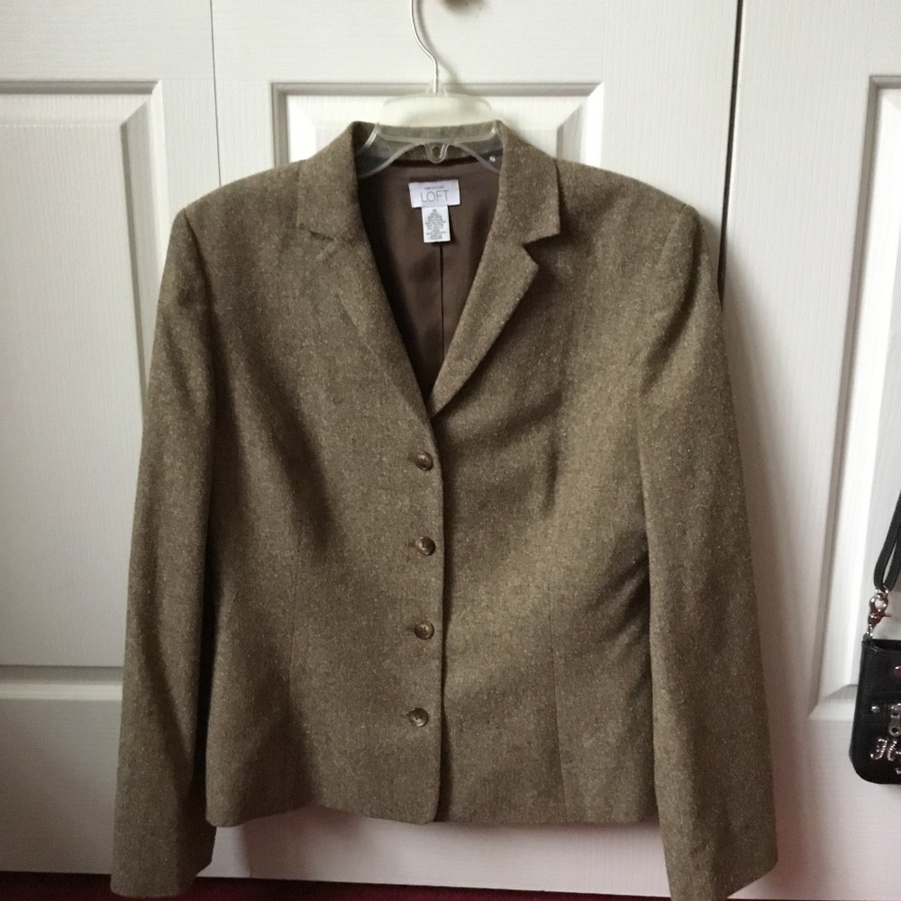 Brown tweed jacket size 14